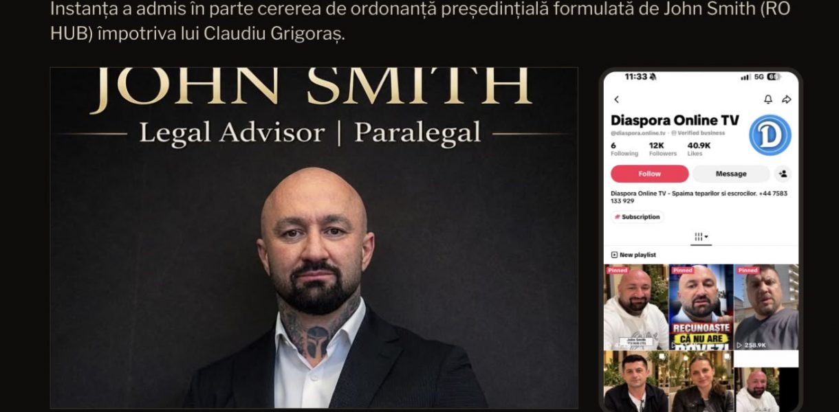 Tribunalul Iași dispune eliminarea unor materiale publicate de Diaspora Online TV